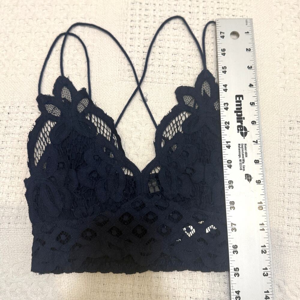 Free People XS Adella longline bralette crochet lace BC 3127 - Picture 4 of 8